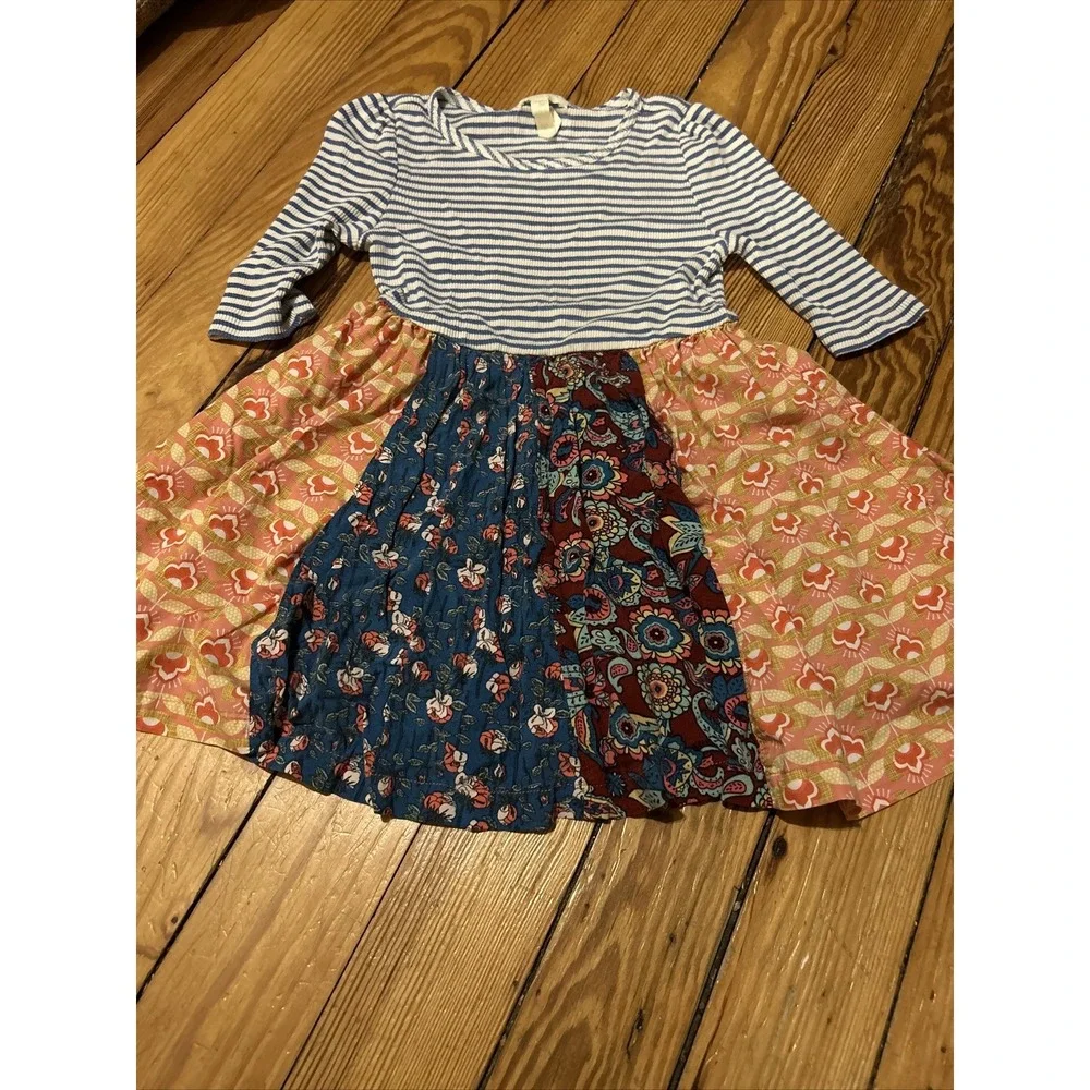 Matilda Jane Magnolia Dress Friends Forever Paneled Skirt Girls Size 4